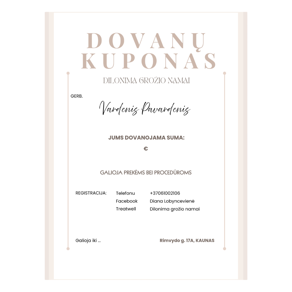 Elektroninis Dovanų Kuponas