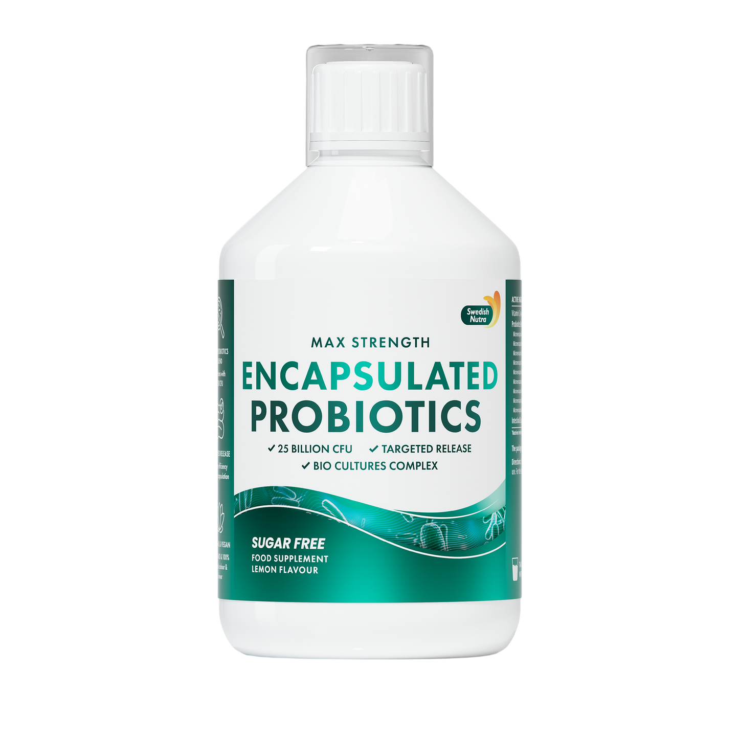Skysti kapsuliuoti probiotikai su vitaminu C virškinimo sistemai ir imunitetui, 500 ml