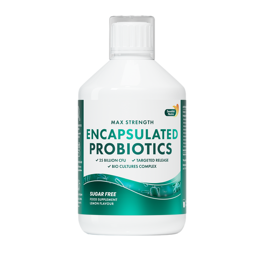 Skysti kapsuliuoti probiotikai su vitaminu C virškinimo sistemai ir imunitetui, 500 ml