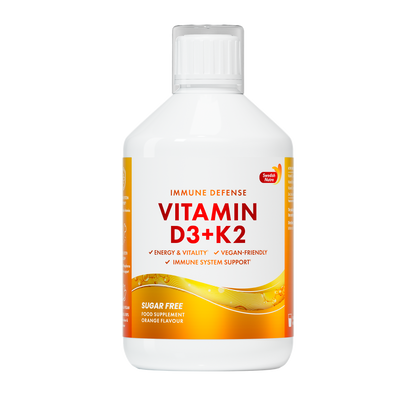 Skystas papildas D3 + K2 su vitaminu C ir cinku, 500 ml