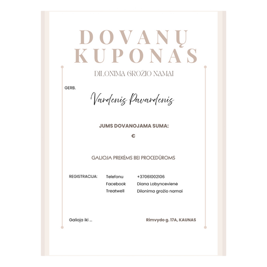Elektroninis Dovanų Kuponas